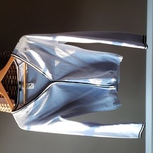 Mango light bluish form fitting cardigan